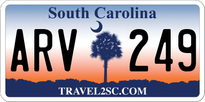 SC license plate ARV249