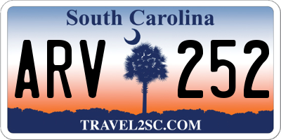SC license plate ARV252