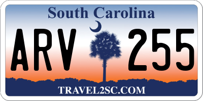 SC license plate ARV255