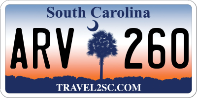 SC license plate ARV260