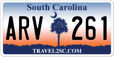 SC license plate ARV261