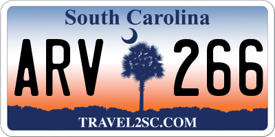 SC license plate ARV266