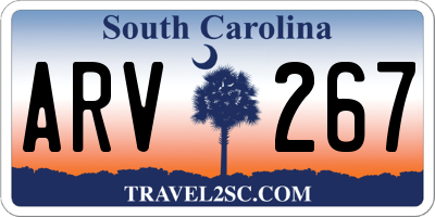 SC license plate ARV267