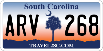 SC license plate ARV268