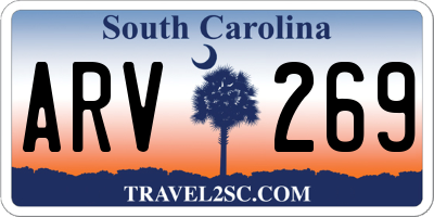 SC license plate ARV269