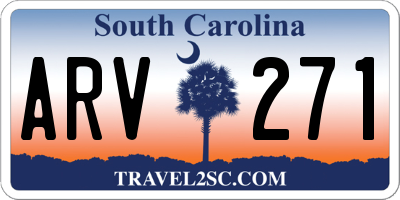 SC license plate ARV271