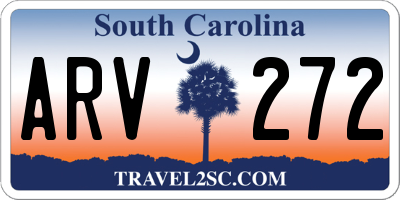 SC license plate ARV272