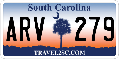SC license plate ARV279