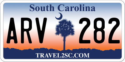 SC license plate ARV282