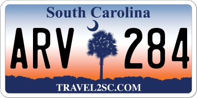 SC license plate ARV284