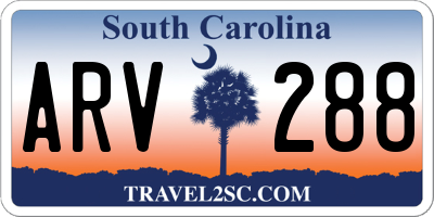 SC license plate ARV288