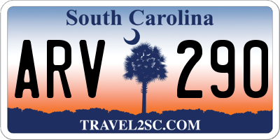 SC license plate ARV290