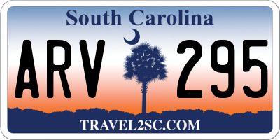 SC license plate ARV295