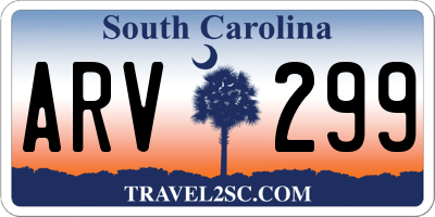 SC license plate ARV299