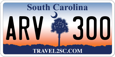 SC license plate ARV300