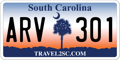 SC license plate ARV301