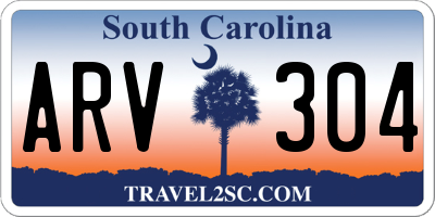 SC license plate ARV304