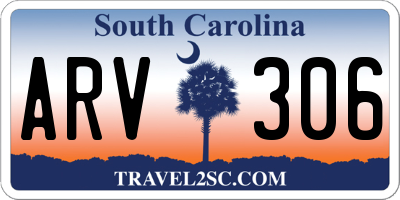 SC license plate ARV306