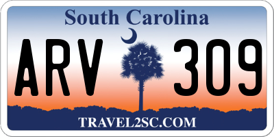 SC license plate ARV309