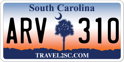 SC license plate ARV310