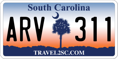 SC license plate ARV311