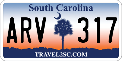 SC license plate ARV317