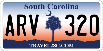 SC license plate ARV320