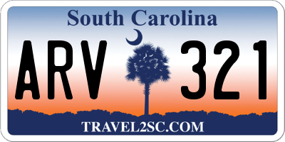 SC license plate ARV321