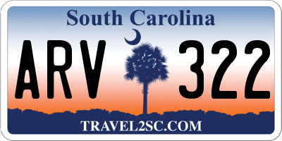 SC license plate ARV322