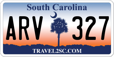 SC license plate ARV327