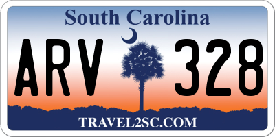 SC license plate ARV328
