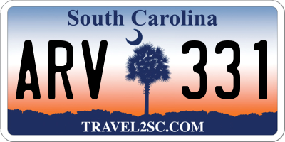 SC license plate ARV331