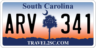 SC license plate ARV341