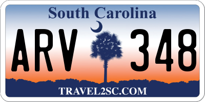 SC license plate ARV348