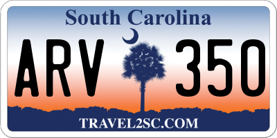 SC license plate ARV350