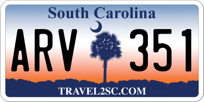 SC license plate ARV351