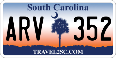 SC license plate ARV352