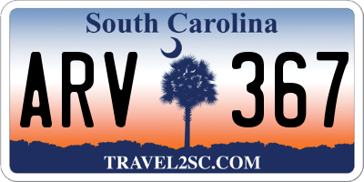 SC license plate ARV367