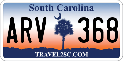 SC license plate ARV368