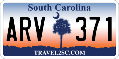 SC license plate ARV371