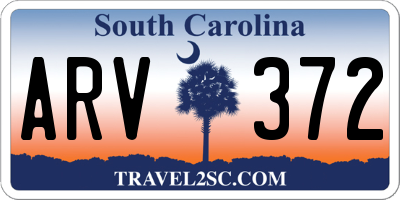 SC license plate ARV372