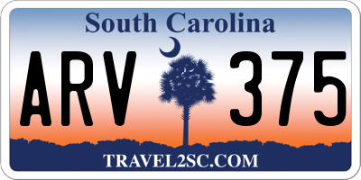 SC license plate ARV375