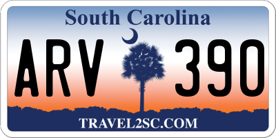 SC license plate ARV390