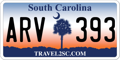 SC license plate ARV393