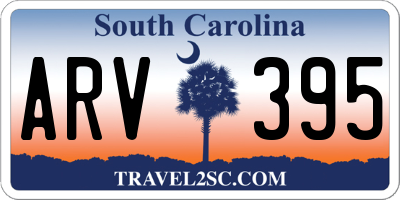 SC license plate ARV395