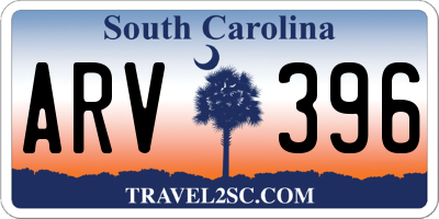 SC license plate ARV396