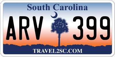 SC license plate ARV399