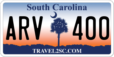 SC license plate ARV400