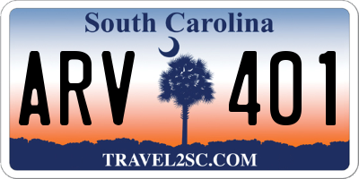 SC license plate ARV401