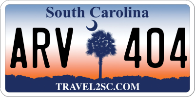 SC license plate ARV404